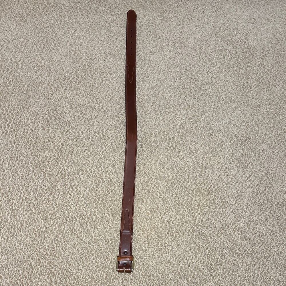 Chocolate Leather Belt - 32